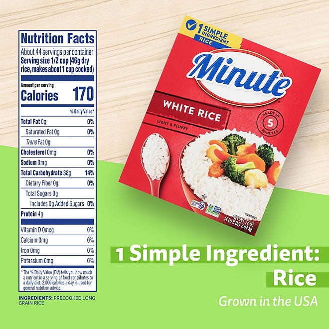 Minute Instant Light and Fluffy White Rice, 72oz. 4