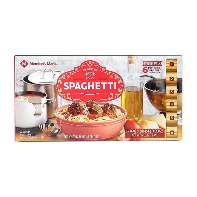 Member's Mark Spaghetti Pasta Pantry Pack, 1 lb., 6 pk. 4