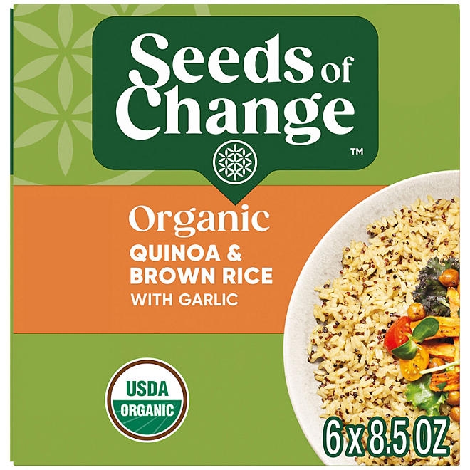 Seeds of Change Certified Organic Quinoa and Brown Rice with Garlic 8.5 oz., 6 pk. 3