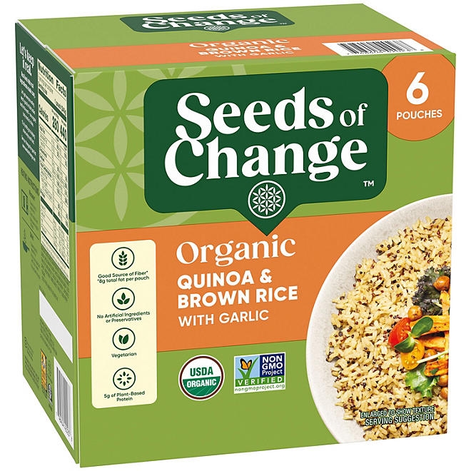 Seeds of Change Certified Organic Quinoa and Brown Rice with Garlic 8.5 oz., 6 pk. 5