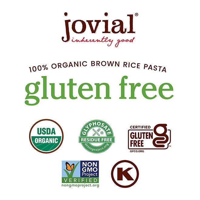 Jovial Organic Brown Rice Gluten Free Pasta, Fusilli, 24 oz. 5