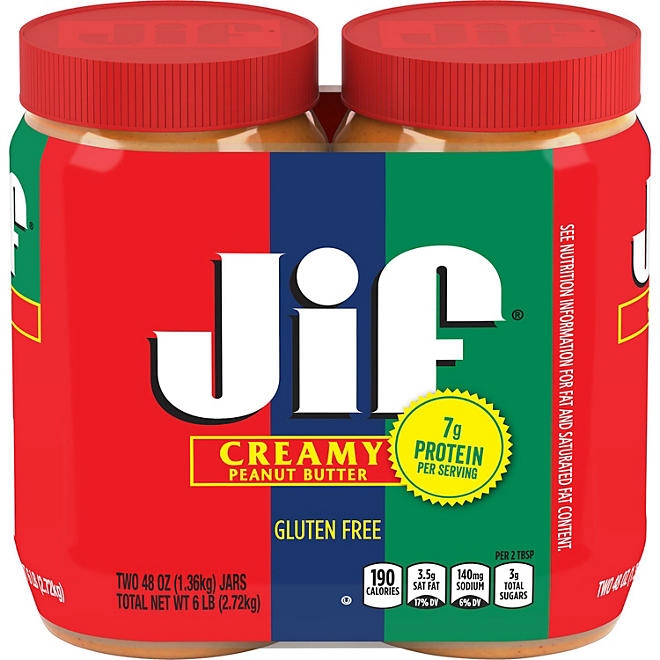 Jif Creamy Peanut Butter, 48 oz., 2 pk. 3