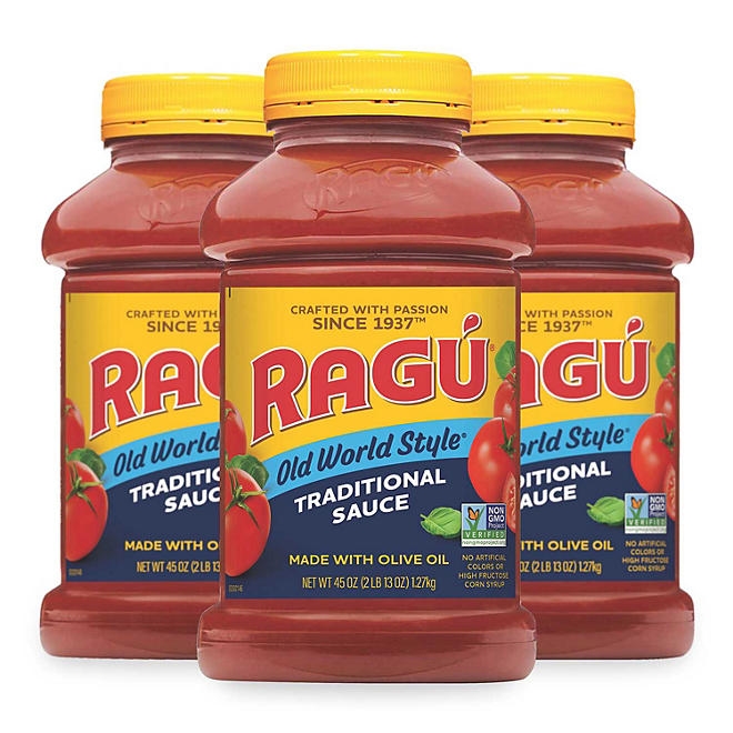 Ragu Old World Style Traditional Pasta Sauce, 45 oz., 3 pk. 3