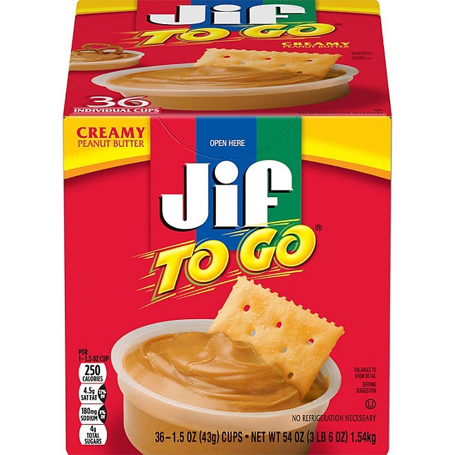 Jif-To-Go Creamy Peanut Butter, 36 ct. 3