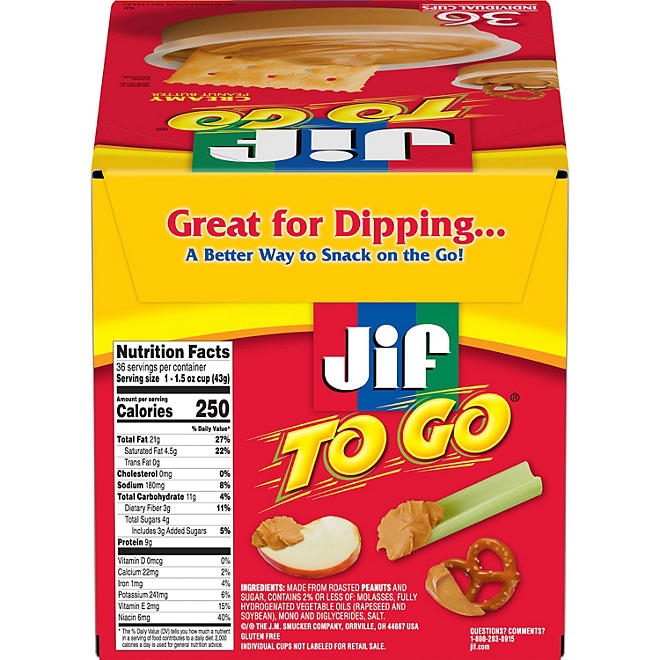 Jif-To-Go Creamy Peanut Butter, 36 ct. 4