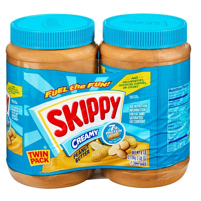 Skippy Creamy Peanut Butter Spread, 48 oz., 2 pk. 5
