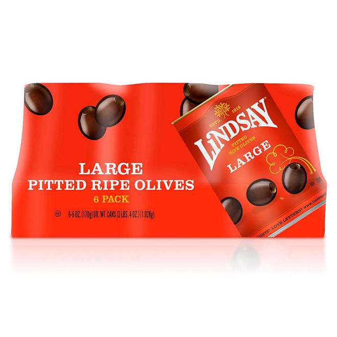 Lindsay Large Pitted Olives, 6 oz., 6 pk. 3