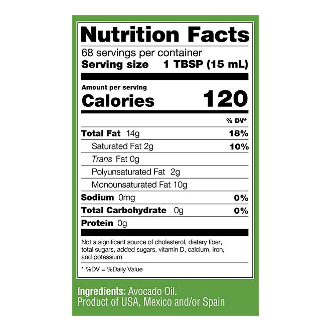 Olivari 100% Pure Avocado Oil PET Bottle, 34 fl. oz. 5