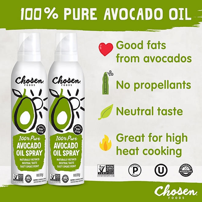 Chosen Foods Avocado Oil Cooking Spray 8 oz., 2 pk. 5