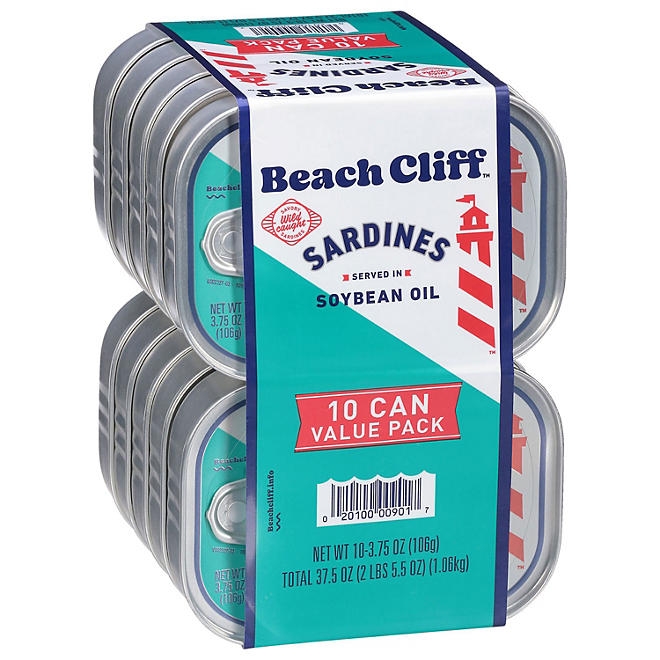Beach Cliff Sardines in Soybean Oil 3.75 oz., 10 ct. 5