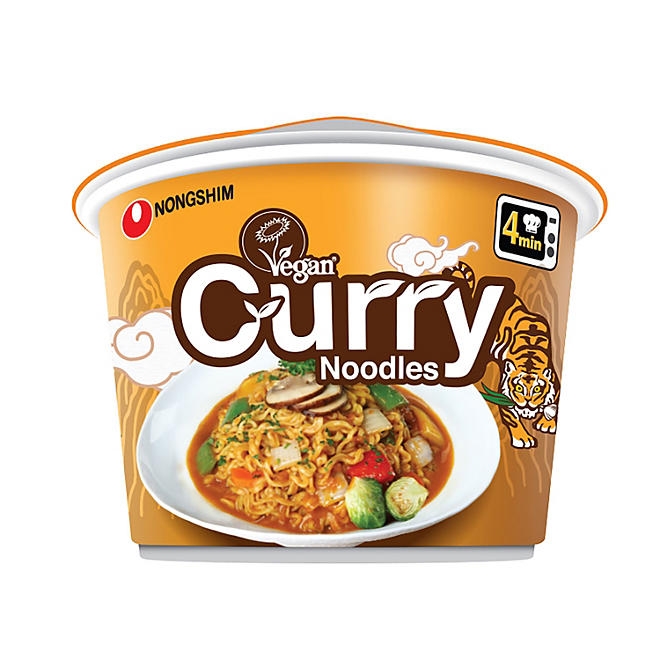 Nongshim Vegan Curry Ramen Big Noodle Bowl 6 pk. 4