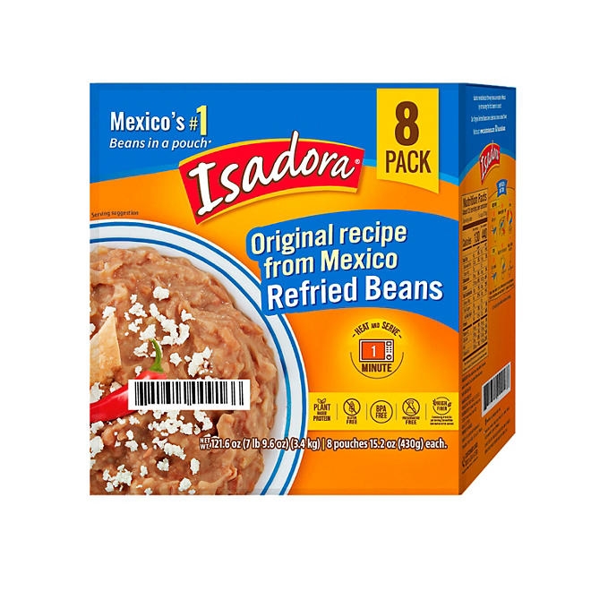 Isadora Refried Original Beans Pouch, 15.2 oz., 8 pk. 4