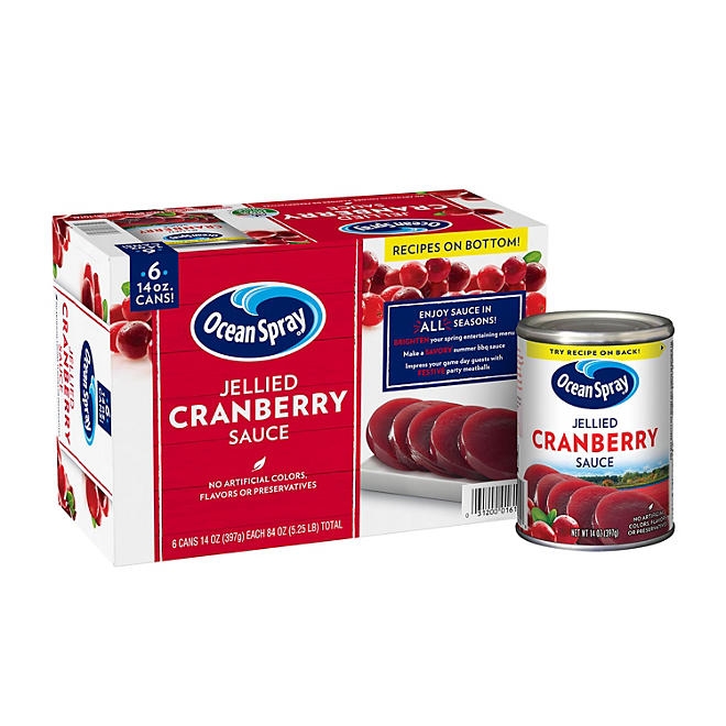 Ocean Spray Jellied Cranberry Sauce, 14 oz., 6 pk. 3