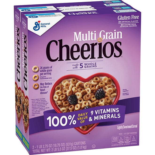 Multi-Grain Cheerios Gluten-Free Breakfast Cereal 18.75 oz., 2 pk. 3