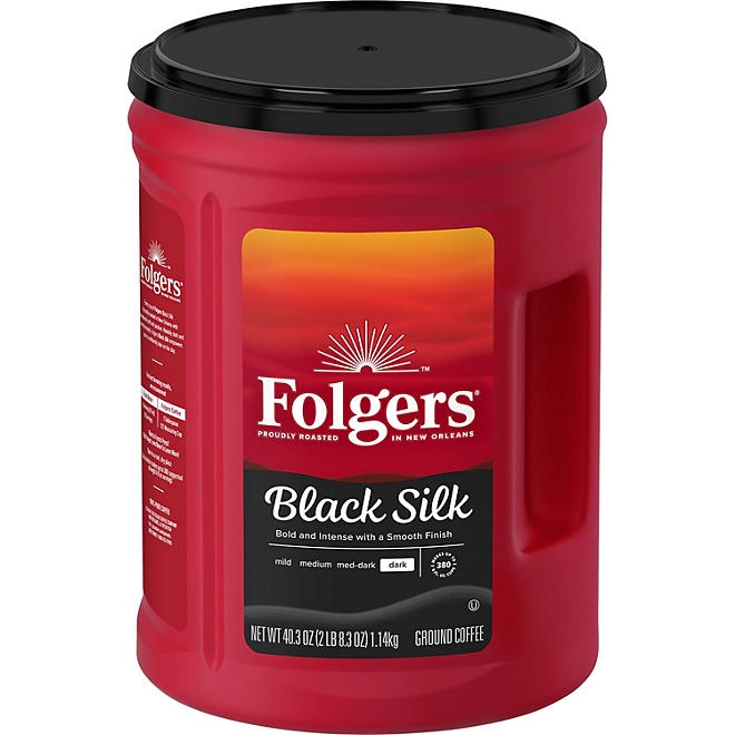 Folgers Dark Roast Ground Coffee, Black Silk, 40.3 oz. 3