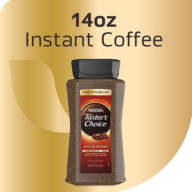 Nescafé Taster's Choice House Blend Light-Medium Instant Coffee, 14 oz. 4