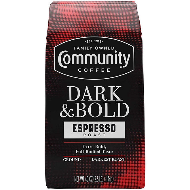 Community Coffee Dark & Bold Espresso Roast Ground Coffee, 40 oz. 3