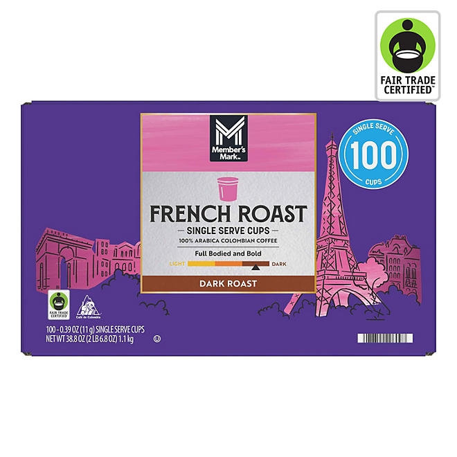 Member's Mark Dark Roast Coffee Pods, French, 100 ct. 3