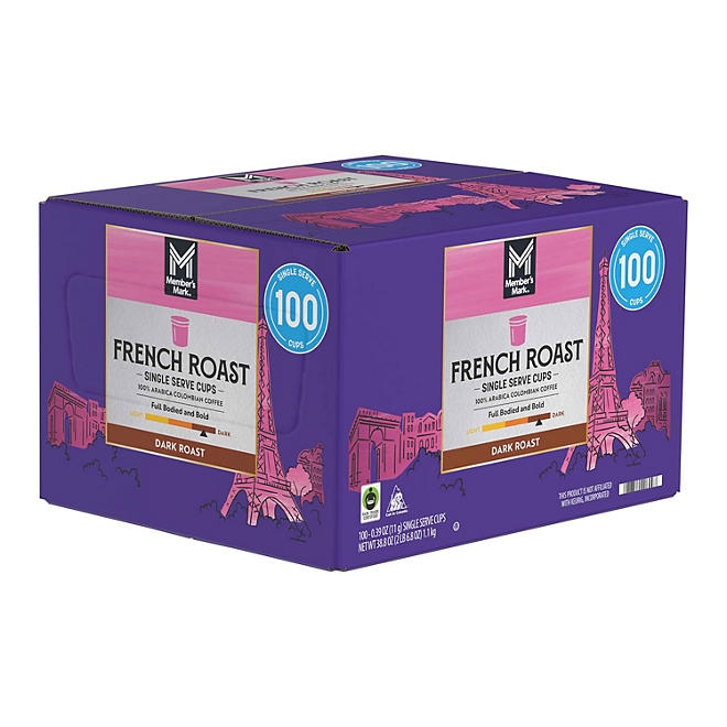 Member's Mark Dark Roast Coffee Pods, French, 100 ct. 4