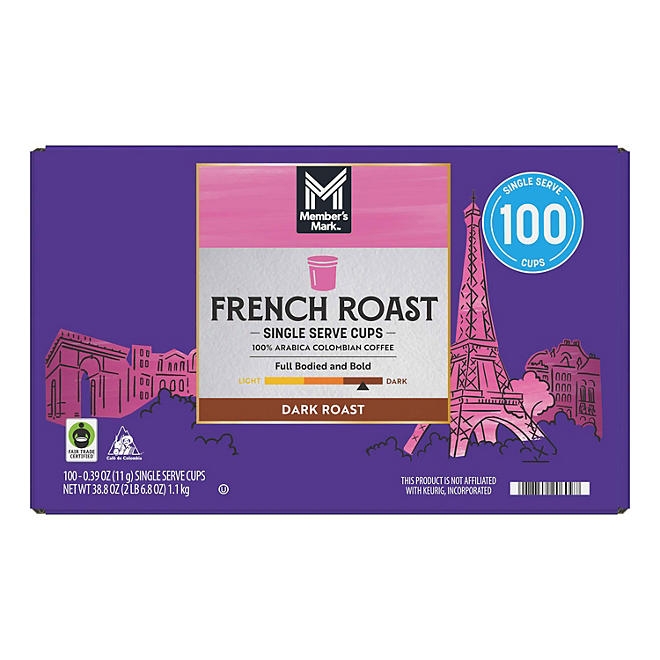 Member's Mark Dark Roast Coffee Pods, French, 100 ct. 5