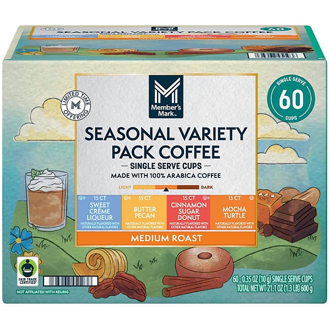 Member's Mark Medium Roast Spring Seasonal Coffee Pods, Variety Pack, 60 pk. 3