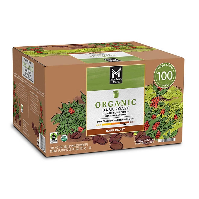 Member's Mark Organic Dark Roast Coffee Pods, 100 ct. 3