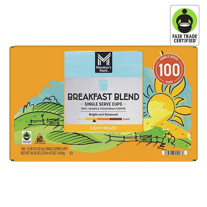 Member's Mark Breakfast Blend Light Roast Coffee Pods, 100 ct. 3