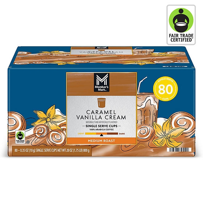 Member's Mark Medium Roast Coffee Pods, Caramel Vanilla Cream, 80 ct. 3
