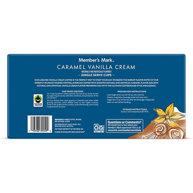 Member's Mark Medium Roast Coffee Pods, Caramel Vanilla Cream, 80 ct. 4