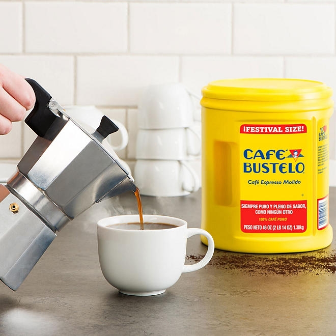 Café Bustelo Festival Size Dark Roast Ground Coffee, Espresso 46 oz. 5