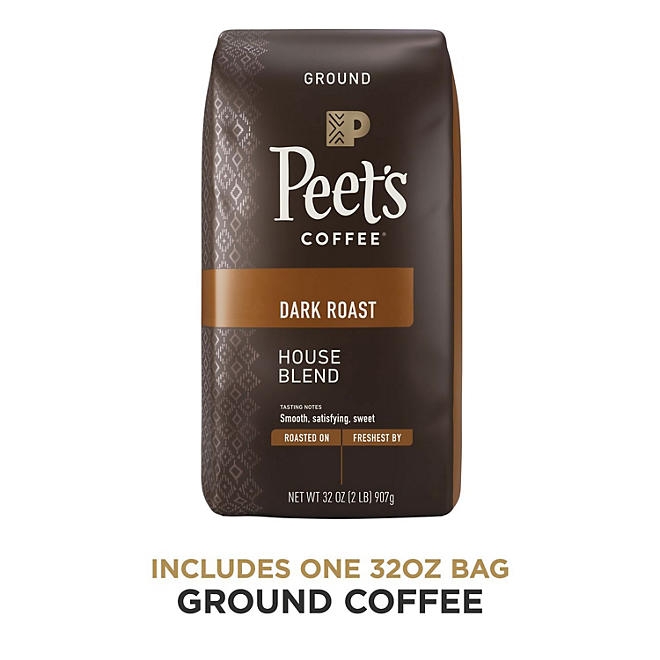 Peet's Coffee Ground Dark Roast, House Blend 32 oz. 4