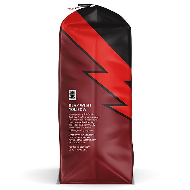 Death Wish Organic Dark Roast Ground Coffee, 34 oz. 5