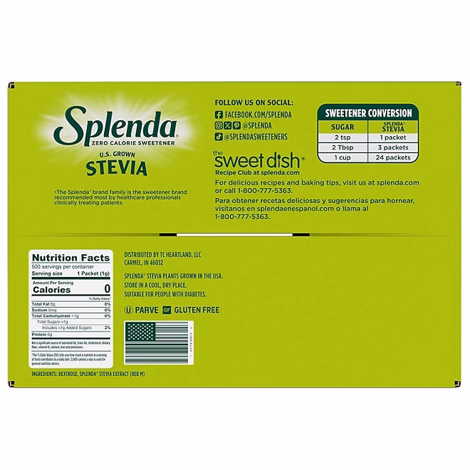 Splenda Naturals Stevia Sweetener Packets, 500 ct. 4