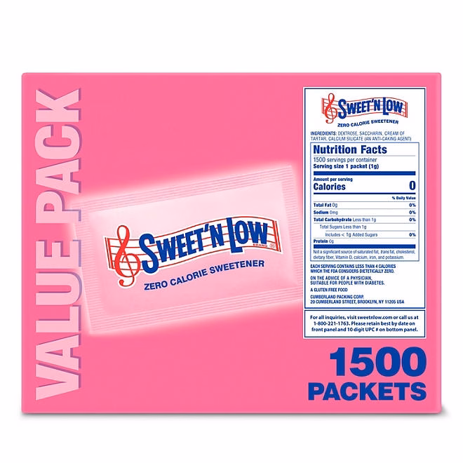 Sweet'N Low Zero-Calorie Sweetener Packets, 1,500 ct. 5