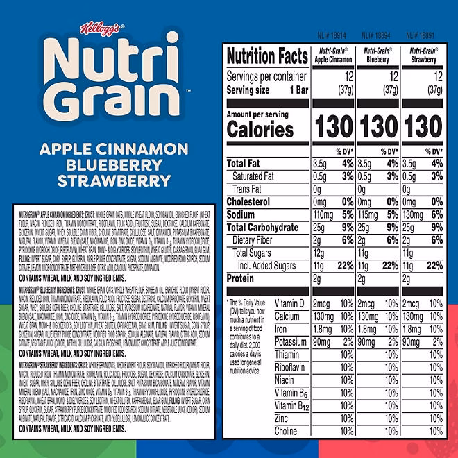 Nutri-Grain Bars Variety Pack, 1.3 oz., 36 pk. 4