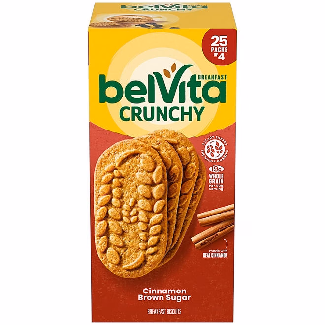 belVita Cinnamon Brown Sugar Breakfast Biscuits, 25 pk., 4 biscuits per pack 3