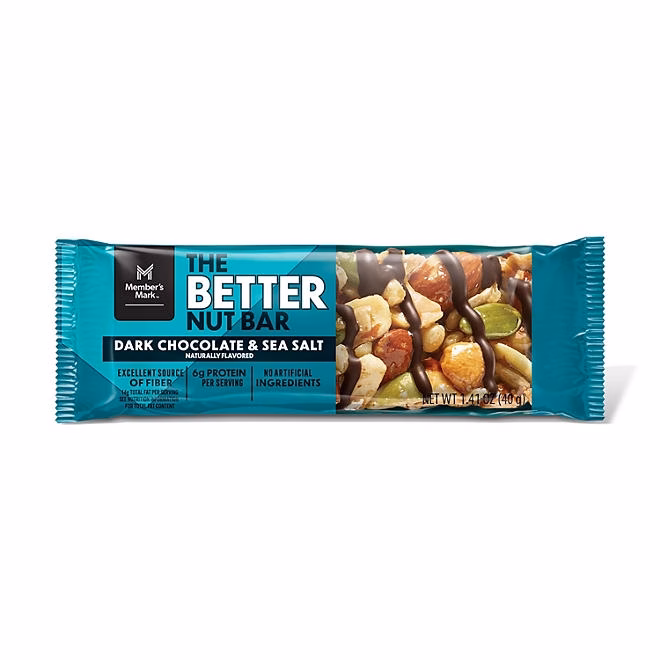 Member's Mark The Better Nut Bar, Dark Chocolate and Sea Salt, 24 ct. 4