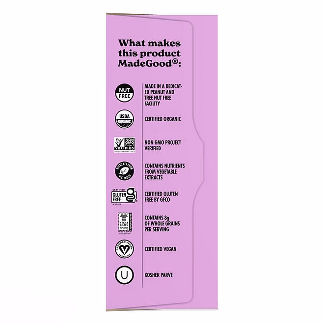 MadeGood Birthday Cake Drizzled Bars, 0.85 oz., 20 pk. 5