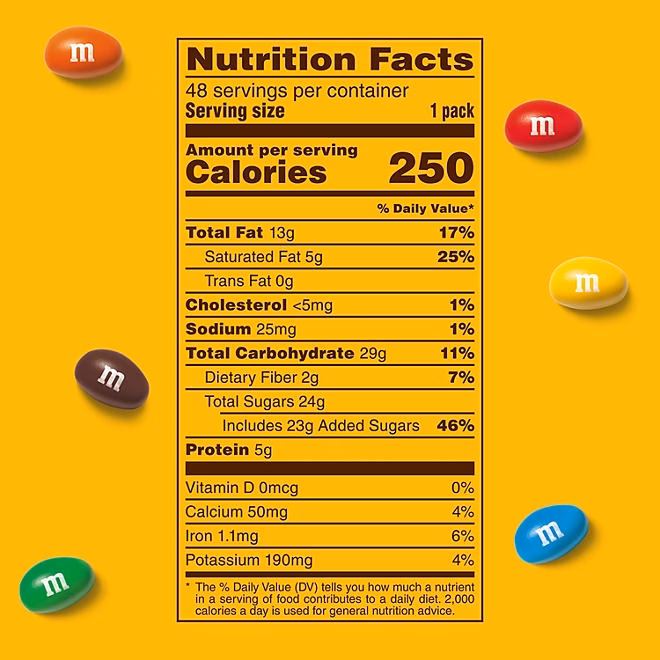 M&M'S Peanut Milk Chocolate Candy, Singles Size, 1.74 oz., 48 pk. 4