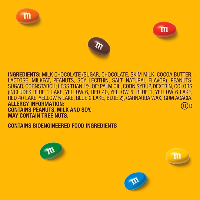 M&M'S Peanut Milk Chocolate Candy, Singles Size, 1.74 oz., 48 pk. 5