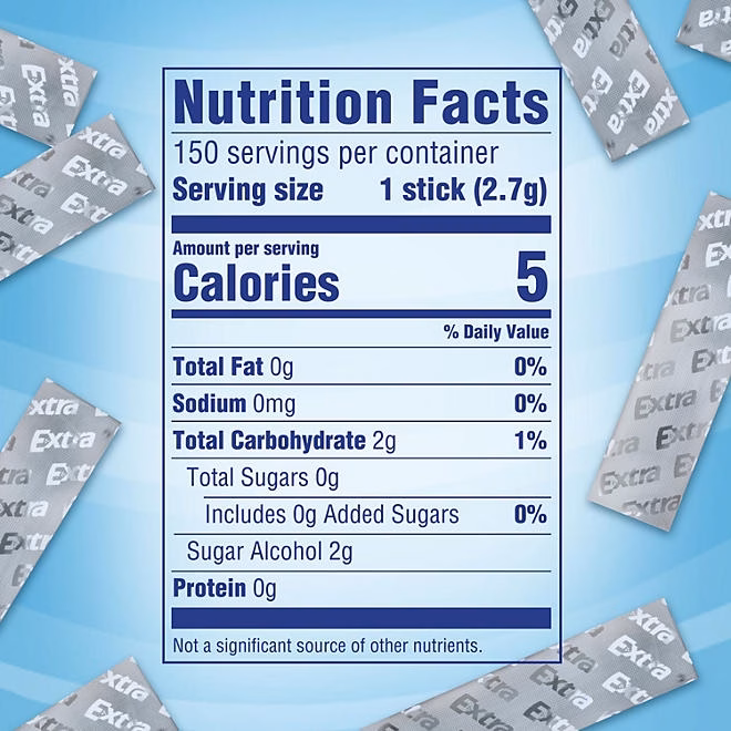 Extra Peppermint Sugar Free Chewing Gum, 15 pcs., 10 pk. 4