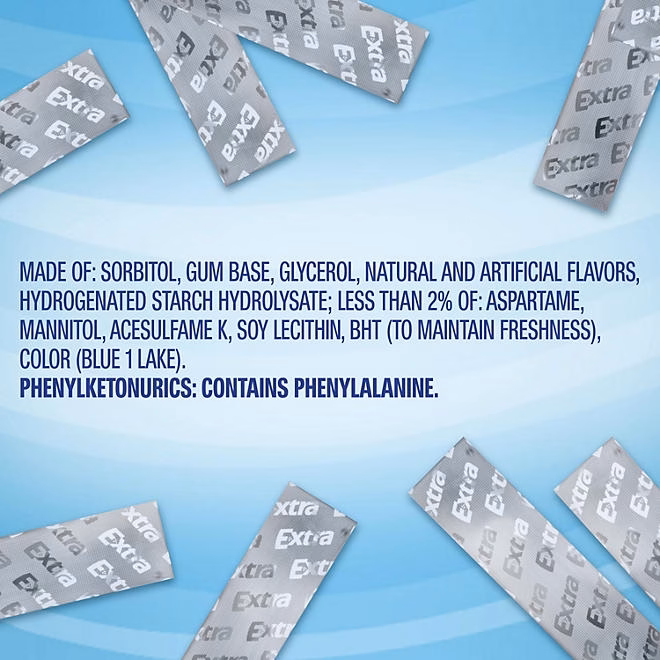 Extra Peppermint Sugar Free Chewing Gum, 15 pcs., 10 pk. 5