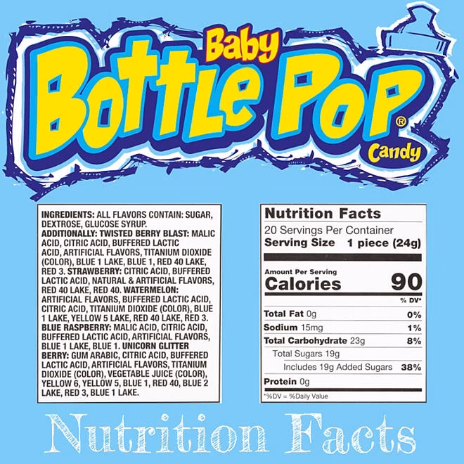 Baby Bottle Pop Variety Pack Candy, 0.85 oz., 20 ct. 4