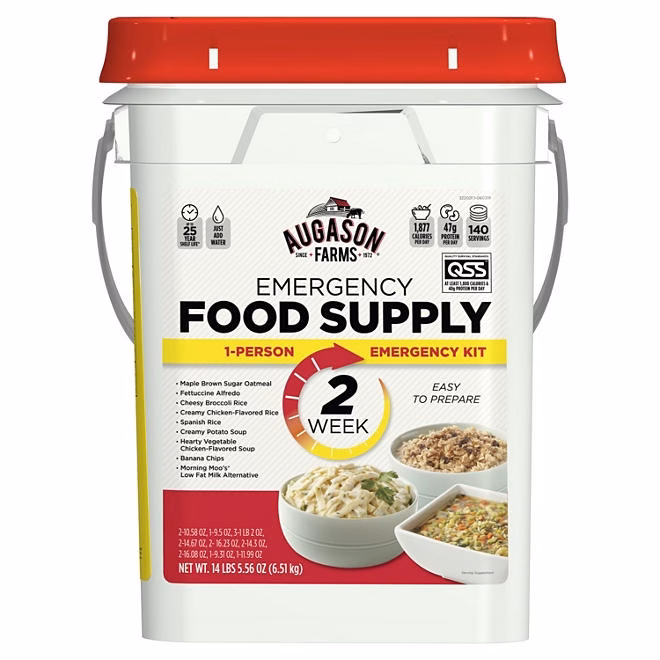 Augason Farms Emergency Food Supply, 2-Weeks 1-Person QSS Certified, 14 lbs. 3