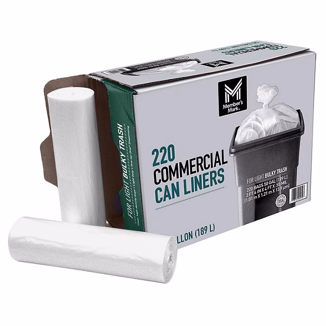 Member's Mark 50-Gallon Commercial Can Liners, 220 ct. 4