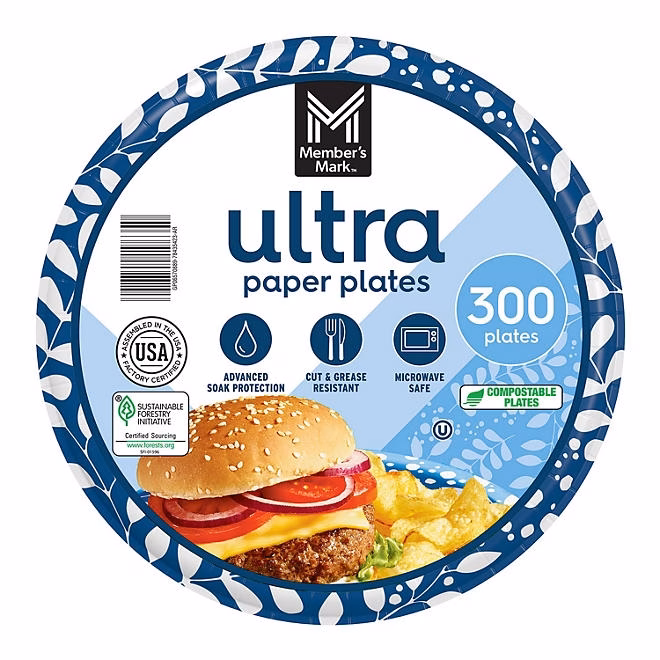 Member's Mark Ultra Lunch Paper Plates, 8.5", 300 ct. 3