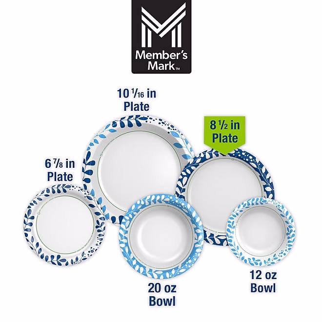 Member's Mark Ultra Lunch Paper Plates, 8.5", 300 ct. 5