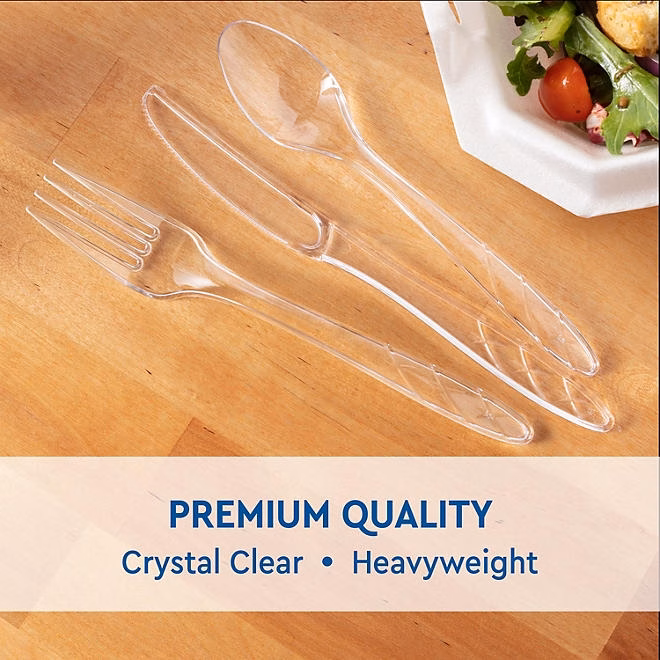 Member's Mark Clear Cutlery Combo Pack, Forks, Knives, Spoons 360 ct. 5