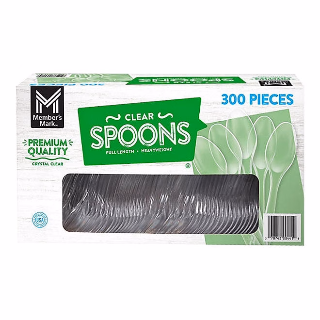 Member's Mark Clear Plastic Spoons, Heavyweight 300 ct.  3