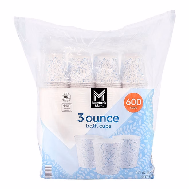 Member's Mark Printed Paper Bath Cold Cup 3 fl. oz., 600 ct. 3